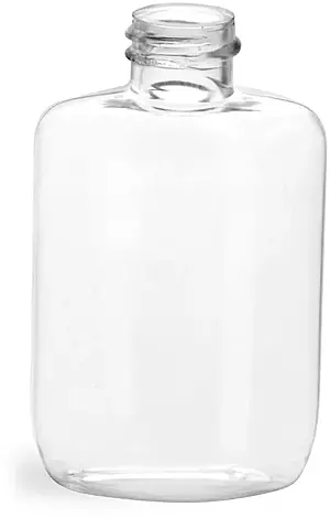 1.25 oz Clear PVC Oval Bottles (Bulk) Caps Not Included