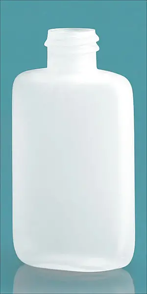 1 1/4 oz Natural LDPE Straight Sided Oval Bottles (Bulk), Caps NOT Included