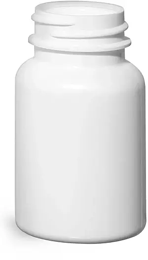 75 cc Plastic Bottles, White HDPE Pharmaceutical Round (Bulk), Caps NOT Included