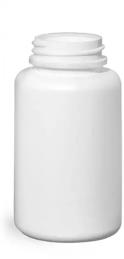 150 cc Plastic Bottles, White HDPE Pharmaceutical Round (Bulk), Caps NOT Included