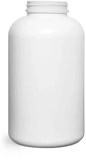 950 cc Plastic Bottles, White HDPE Pharmaceutical Round (Bulk), Caps NOT Included