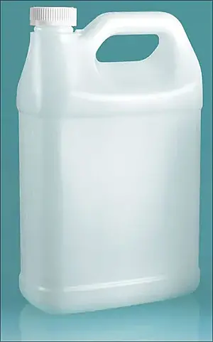 1 gal Natural HDPE F-Style Jugs w/ Child Resistant PE Lined Caps
