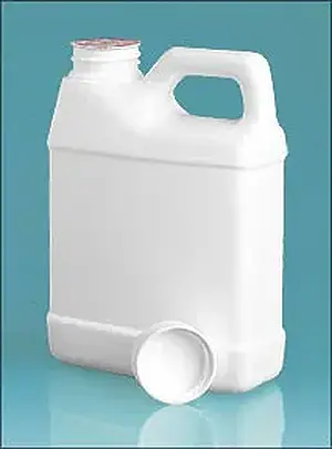 16 oz White HDPE F-Style Jugs w/ Foam Induction Lined Caps