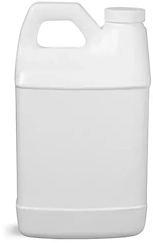 64 oz White HDPE F-Style Jugs w/ Foam Induction Lined Caps
