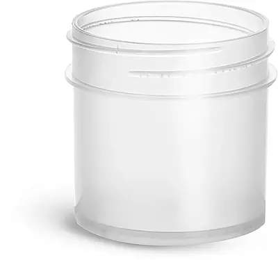 1 oz Natural Polypropylene Jars (Bulk), Caps Not Included