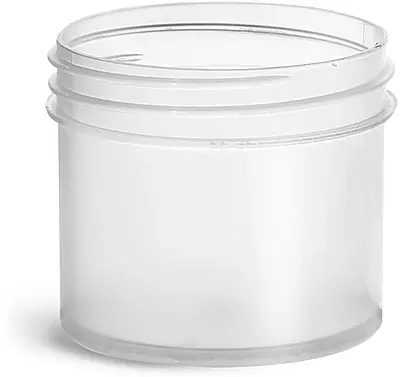 2 oz Natural Polypropylene Jars (Bulk), Caps Not Included