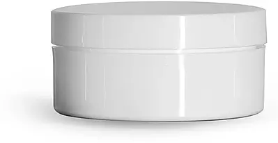 2 oz White Polypropylene Thick Wall Jars w/ Lined Caps