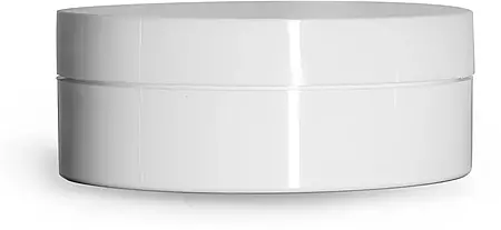 6 oz White Polypropylene Thick Wall Jars w/ Lined Caps