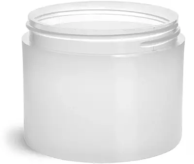 4 oz Frosted Polypropylene Thick Wall Jars (Bulk), Caps Not Included