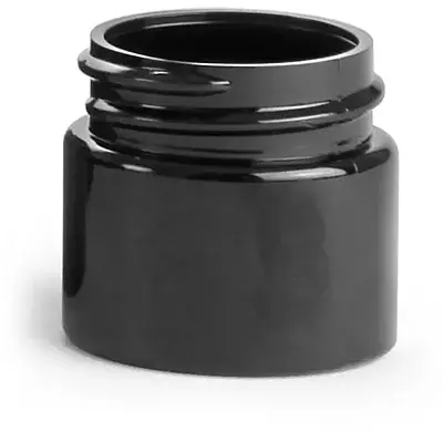 1/2 oz Black PET Straight Sided PCR Jars (Bulk)