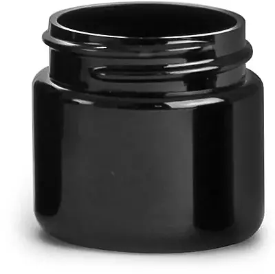 1 oz Black PET Straight Sided PCR Jars (Bulk)