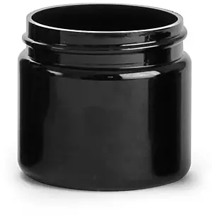 2 oz Black PET Straight Sided PCR Jars (Bulk)