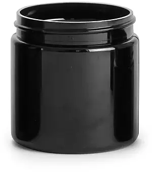 4 oz Black PET Straight Sided PCR Jars (Bulk)