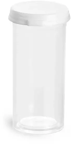 5  Dram Clear Styrene Vials w/ Snap Caps