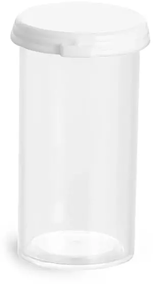 7 Dram Clear Styrene Vials w/ Snap Caps