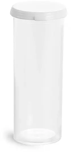 15 Dram Clear Styrene Vials w/ Snap Caps