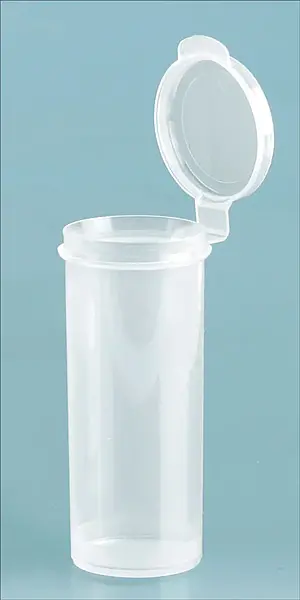 1 1/2 oz Natural Polypropylene Hinge Top Vials