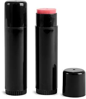 .50 oz Black Polypropylene Lip Balm Tubes