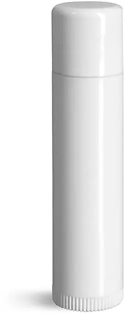 0.15 oz White Polypropylene Lip Balm Tubes w/ Caps, Bulk