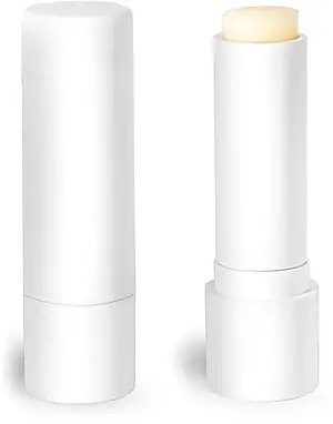 0.20 oz White Polypropylene Lip Balm Tubes w/ Caps