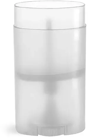 2.12 oz Plastic Tubes, Natural Polypropylene Oval Deodorant Tubes (Bulk), Caps NOT Included