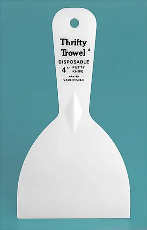 4" White Plastic Lip Balm Scrapers