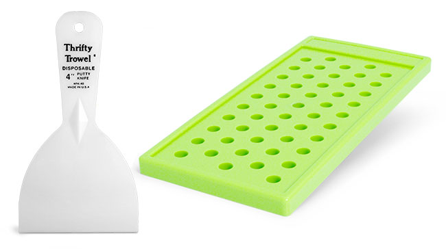 .07 oz Slim Line Lip Balm Filling Tray with Black Tubes