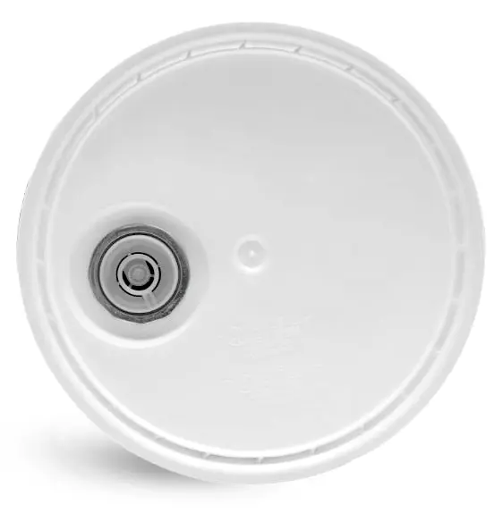 5 gal White HDPE Pail Covers for 5 gallon HDPE Pails, UN Rated