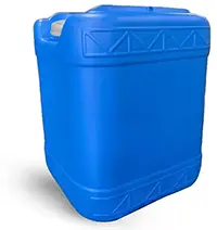 5 gal  5 Gallon Blue HDPE Square Tight Head Pails w/ Closed Vent & Rieke Screw Caps