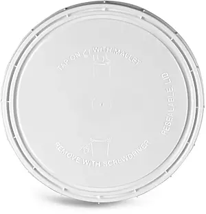 64 oz White HDPE Vapor Lock Covers (Bulk), Caps Not Included