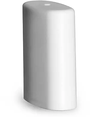 Plastic Caps, White Polypropylene Caps For Oval Deodorant Tubes
