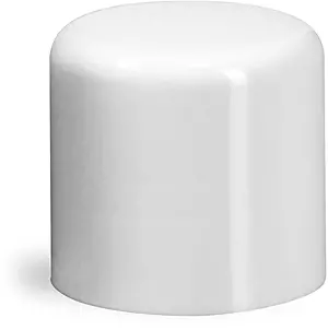 For .15 oz Tube Plastic Caps, White Smooth Polypropylene Friction Fit Caps for Round Lip Balm Tubes
