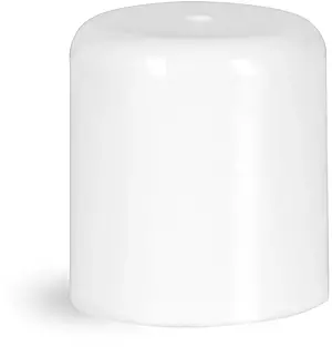 For .50 oz Tube Plastic Caps, White Smooth Plastic Friction Fit Caps for Round Lip Balm Tubes