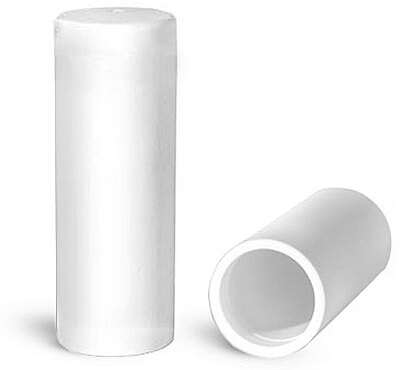 For 0.20 oz Tube White Polypropylene Caps for Lip Balm Tubes
