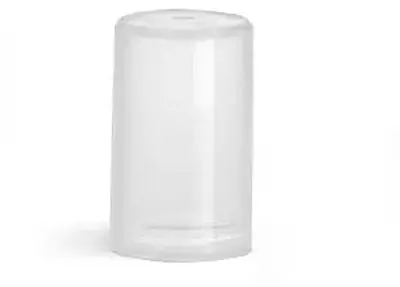 14 mm, Natural Plastic Caps, Smooth Polypropylene Friction Fit Caps for Lip Balm Tubes (Slim Line)