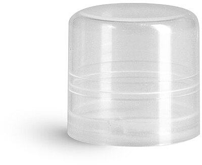 For .15 oz Tube Plastic Caps, Natural Smooth Polypropylene Friction Fit Caps for Round Lip Balm Tubes
