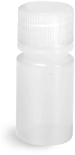 15 ml Natural LDPE Narrow Mouth Leak Proof Water Bottles w/ Caps