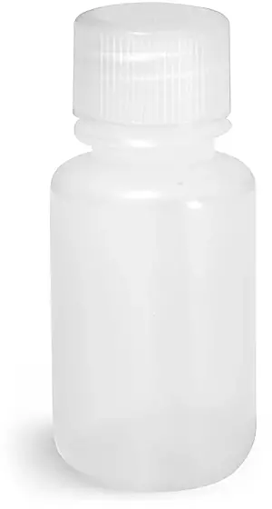 30 ml Natural LDPE Narrow Mouth Leak Proof Water Bottles w/ Caps