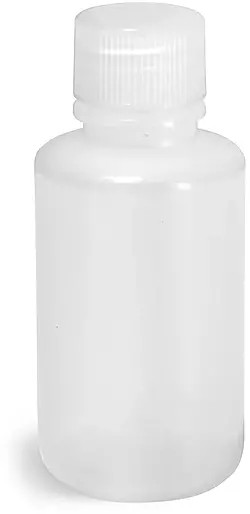 60 ml Natural LDPE Narrow Mouth Leak Proof Water Bottles w/ Caps