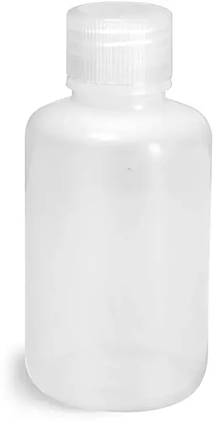 125 ml Natural LDPE Narrow Mouth Leak Proof Water Bottles w/ Caps