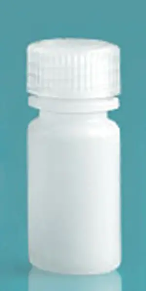 4 ml Natural HDPE Leak Proof Narrow Mouth Round Bottles w/ Screw Caps