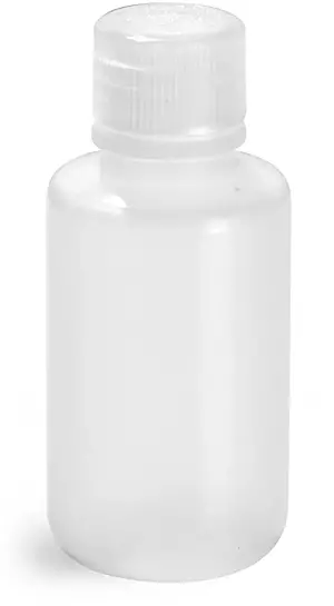 60 ml Natural Polypropylene Narrow Mouth Leak Proof Water Bottles w/ Caps