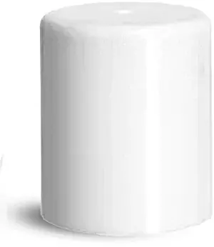 28 mm Plastic Caps, Flat White Polypropylene Caps for Roll On Containers