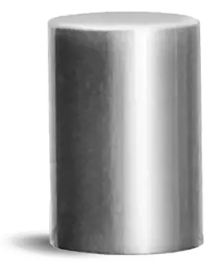 13/415 Plastic Caps, Matte Silver Polypropylene Caps for Glass Roll On Containers