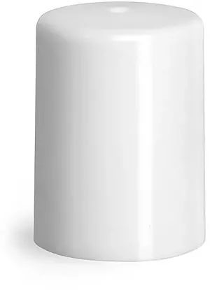 16 mm Plastic Caps, Flat White Polypropylene Caps for Roll On Containers