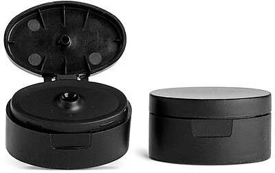 22 mm Black Plastic Snap Top Caps