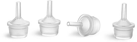 15 mm Plastic Caps, Natural LDPE Controlled Thin Tip Dropper Plugs