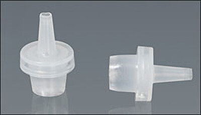 13 mm Plastic Caps, Natural LDPE Streaming Thin Tip Dropper Plugs