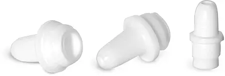 15 mm White LDPE Controlled Dropper Tip Plug