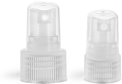 20/410, 3 3/4 Tube Sprayers, Natural Ribbed Fine Mist Sprayers